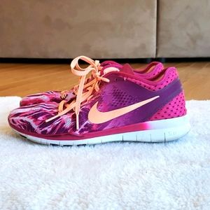 Nike Pink and Orange Women's Sneakers